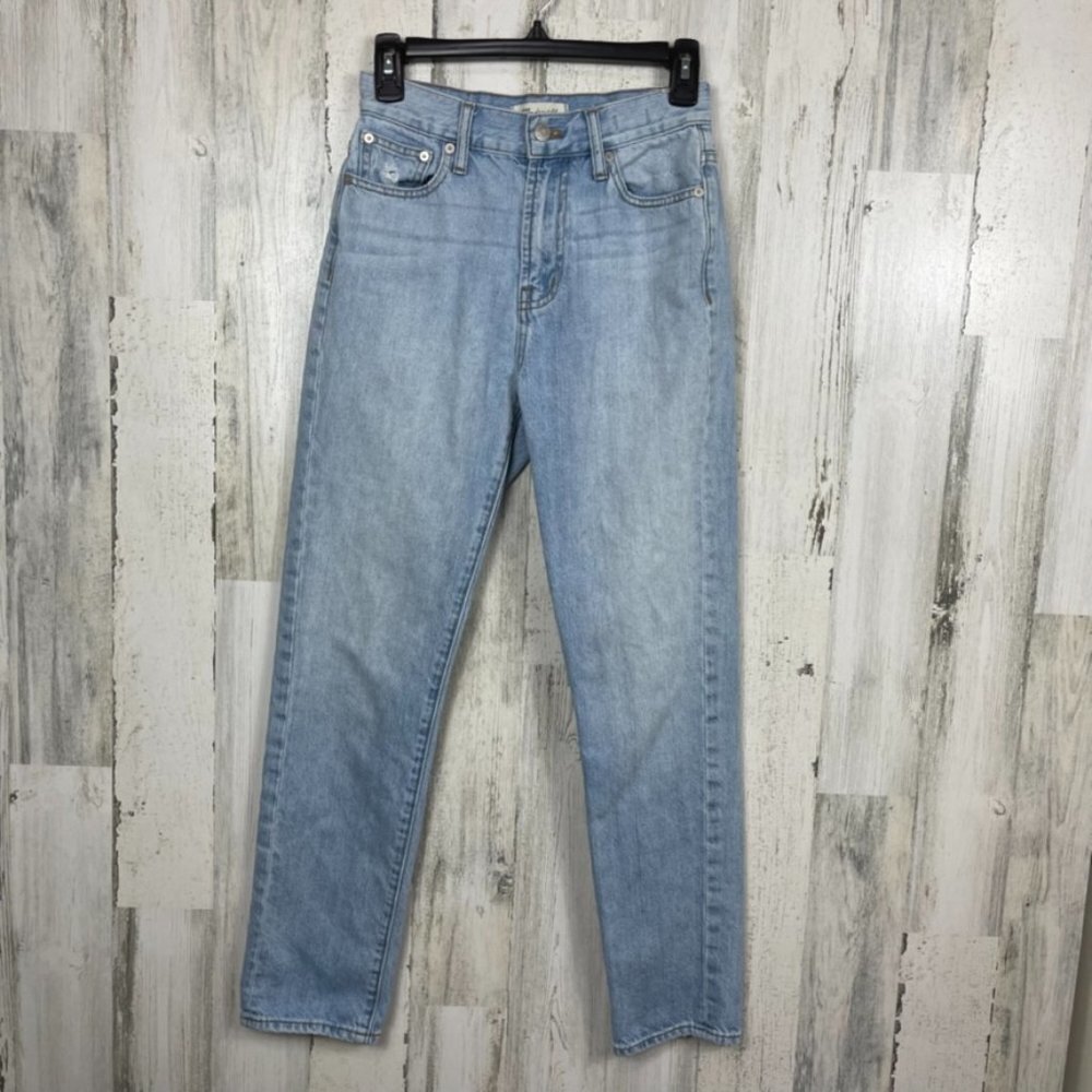 Madewell The Perfect Summer Jean denim high waist straight leg blue size 24